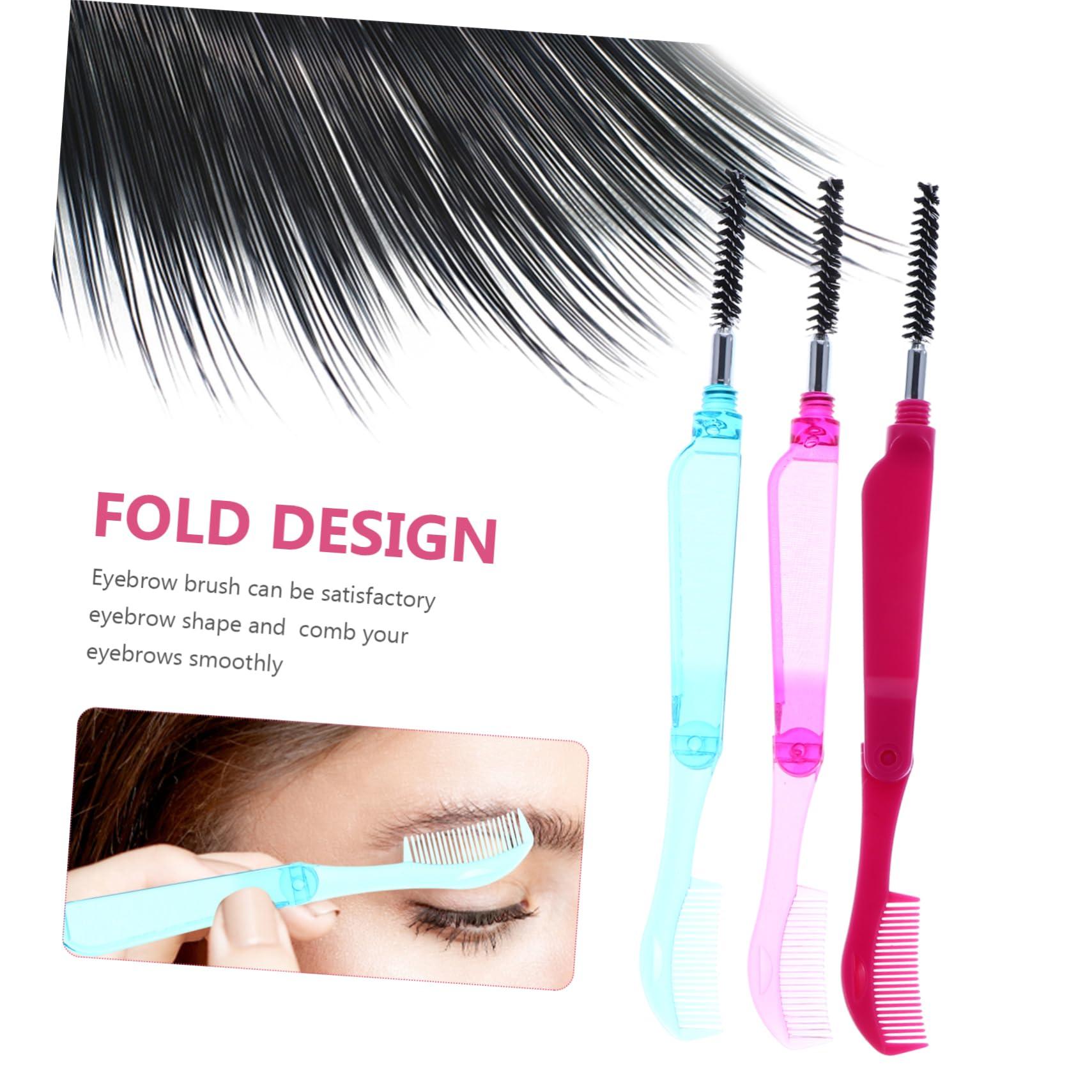 Didiseaon Didiseaon 18 Pcs Collapsible Eyelash Comb Mascara Comb Brush Eye Mascara Eyelash Separator Eyelash Mascara Folding Eyelash Comb Eyebrow Shaper Eyelash Brush Makeup Grooming Tool Plastic