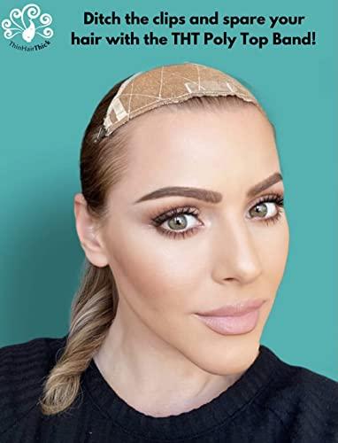 Thin Hair Thick Thin Hair Thick Wig Grip, Topper Grip, Wig band for keeping wigs in place, Velvet Wig Grip, Wig band grip, Hair pieces and wiglets, Bonus stay-put tab included. Patent-pending Wig Top Grip.