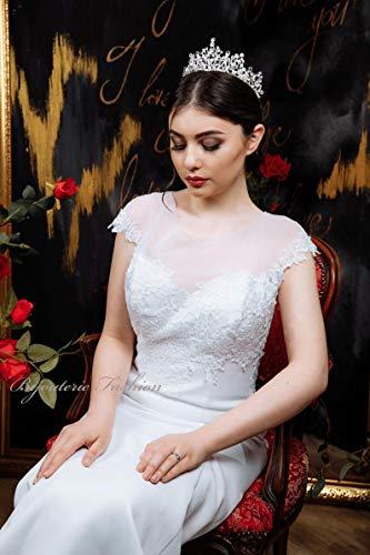 Barode Barode Bridal Wedding Crowns and Tiaras Crystal Bride Queen Crowns Rhinestone Headband Wedding Hair Accessories for Women and Girls (Silver)