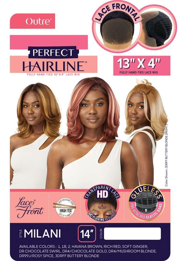 Outre Outre Lace Front Wig - Perfect Hair Line 13X4 - Milani (HAVANA BROWN)