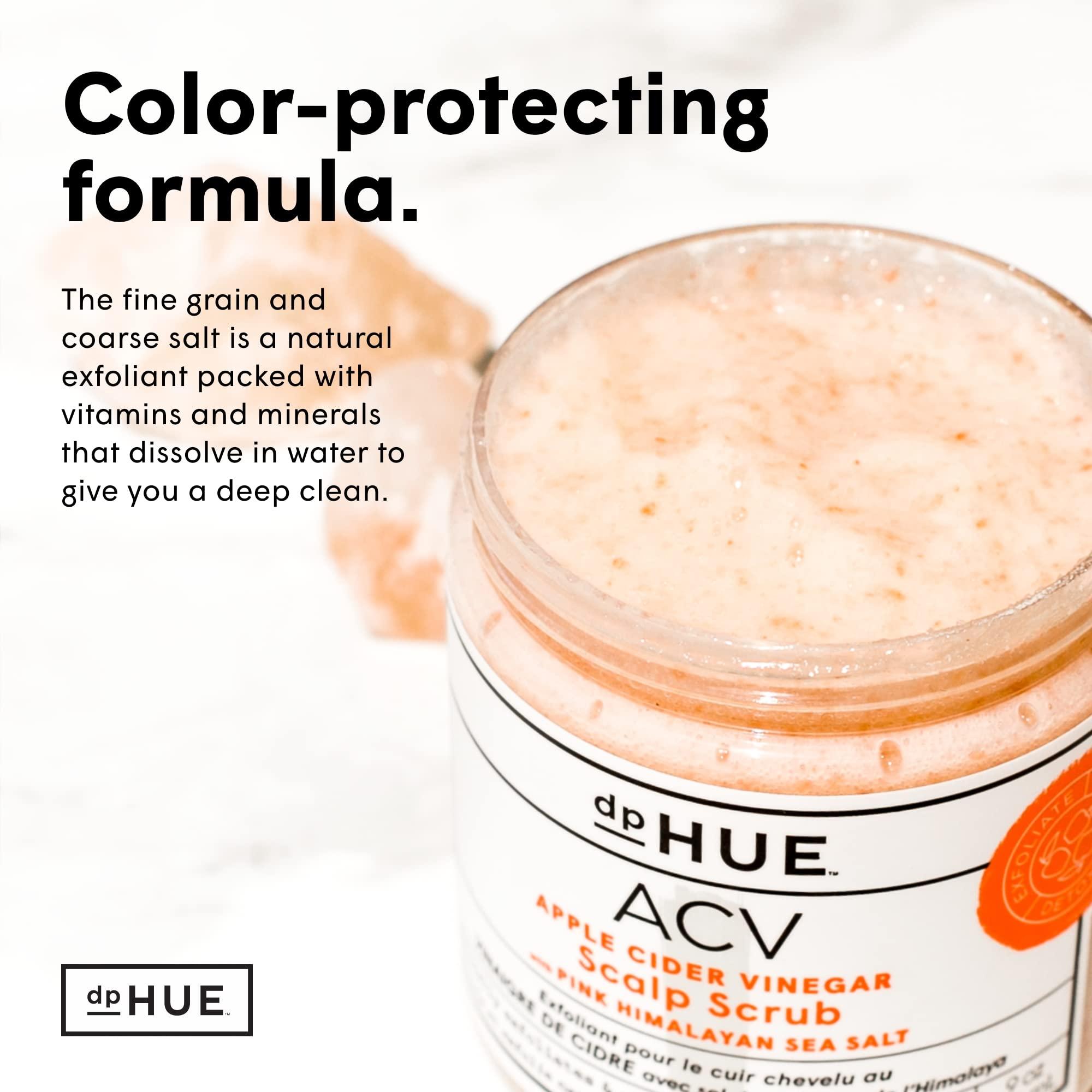 dpHUE dpHUE Apple Cider Vinegar Scalp Scrub - 9 oz, Pack of 2 - Natural Exfoliating Scrub & Dry Scalp Treatment - With Pink Himalayan Sea Salt, Aloe Vera & Avocado Oil - Gluten Free, Vegan