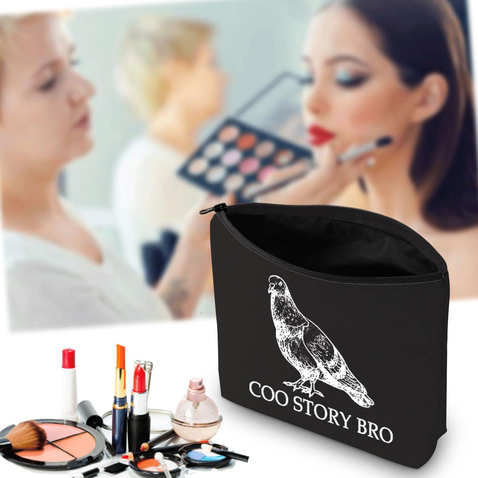 JXGZSO JXGZSO Pigeon Cosmetic Bag Coo Story Bro Makeup Bag Cool Pigeon Birding Makeup Pouch Pigeon Lovers Gift Bird Lovers Gift (Coo Story Bro Bag)