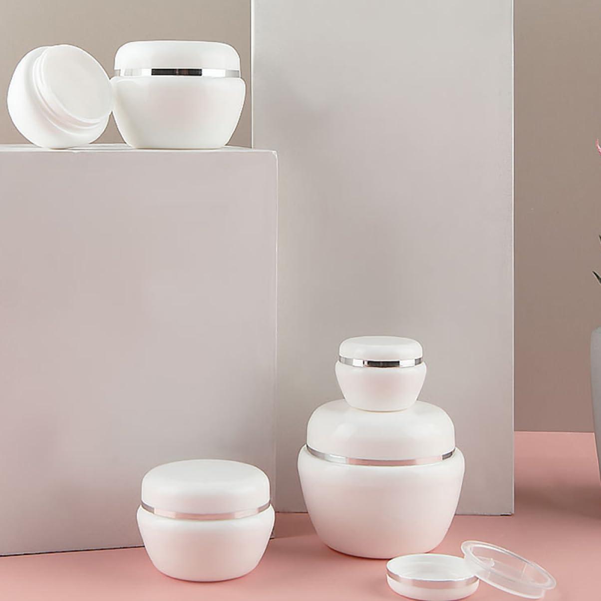 Baluue Baluue 10Pcs Silver Rim Cream Jars Skincare Sub Container for Body Butter Multi-Use Face Cream Package Holders