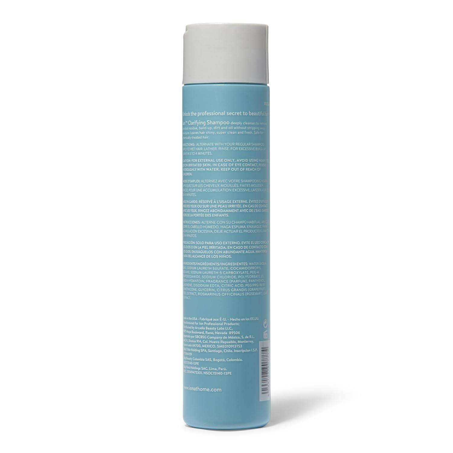 Ion Ion Clarifying Shampoo, Removes Build-Up and Residue, Vegan, Safe for Chemically-Treated Hair