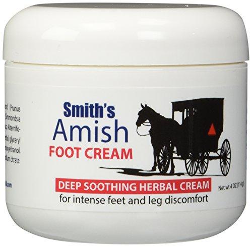 SMITH'S AMISH SMITH'S AMISH Foot Cream (4 oz.) Deep Soothing Herbal Cream for Intense Foot and Leg Discomfort including Burning, Cramping and Restlessness Sensations