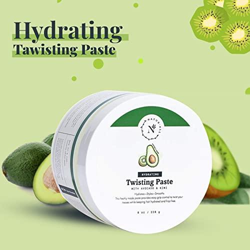 Naturall NaturAll Avocado & Kiwi Braiding Gel - Infused with Avocado, Kiwi & Special Extracts - Sulfate-Free Loc Gel for Retwisting Dreadlocks - Hydrating & Moisturizing Gel for Dreadlocks (8 OZ)