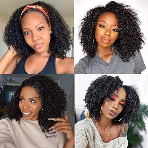Luwigs Luwigs Afro Kinky Curly 4B 4C Hair Extensions One Bundle Hair Weave Human Hair Bundles Afro Kinkys Curly Hair Bundles Natural Color (12 inches, Afro Kinky Curly 4B 4C)