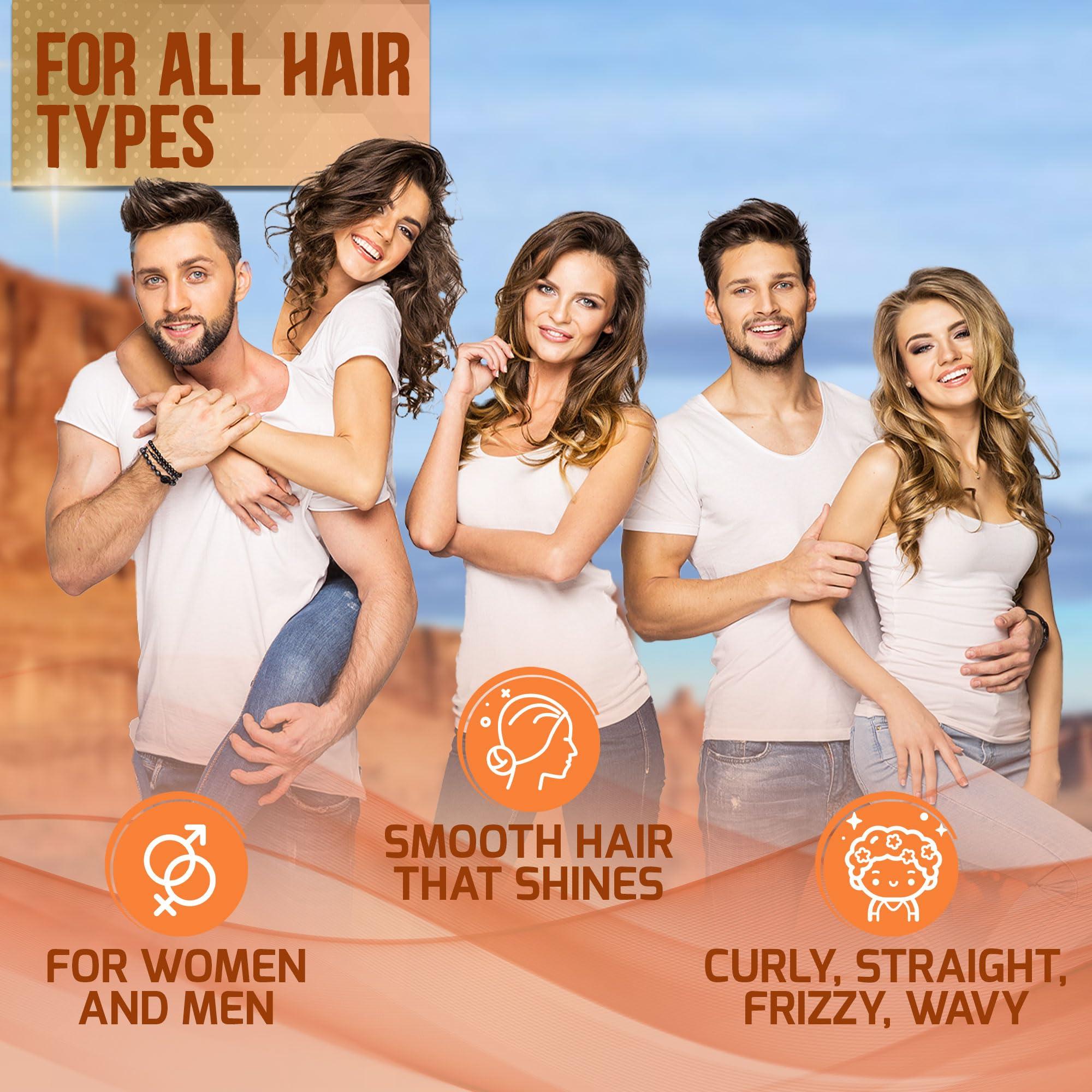 PURE NATURE LUX SPA Keratin Shampoo and Conditioner Set - Sulfate and Paraben Free Treatment for Dry Hair - Anti Frizz, Collagen Enriched Formula for Curly or Damaged Hair - Safe for Men and Women with Color Treated Hair