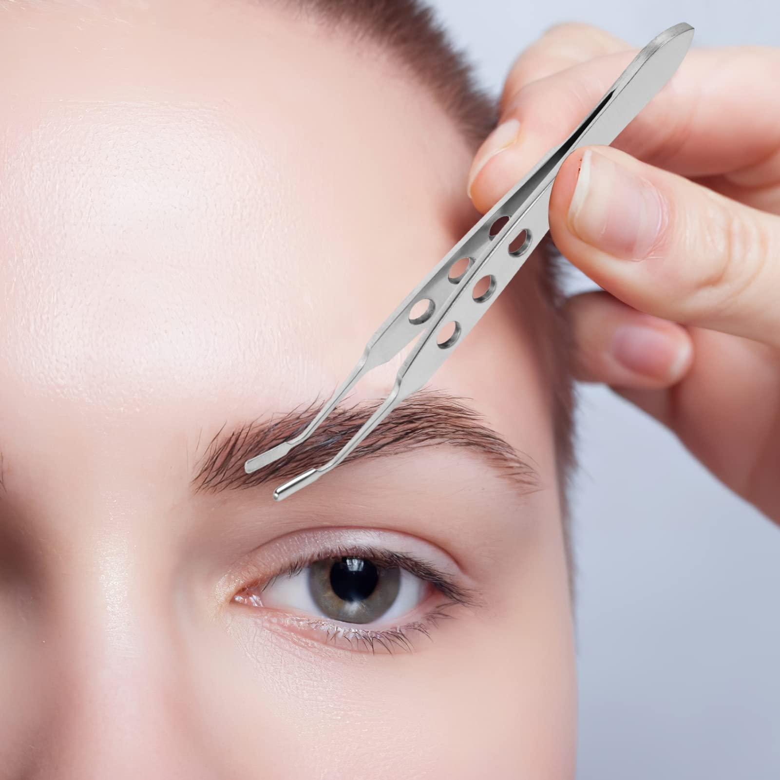 iplusmile iplusmile Stainless Steel Meibomian Gland Expressor Professional Eyelid Massage Tweezers Eyelid Tip for Dry Eyes, Rectangle Tip