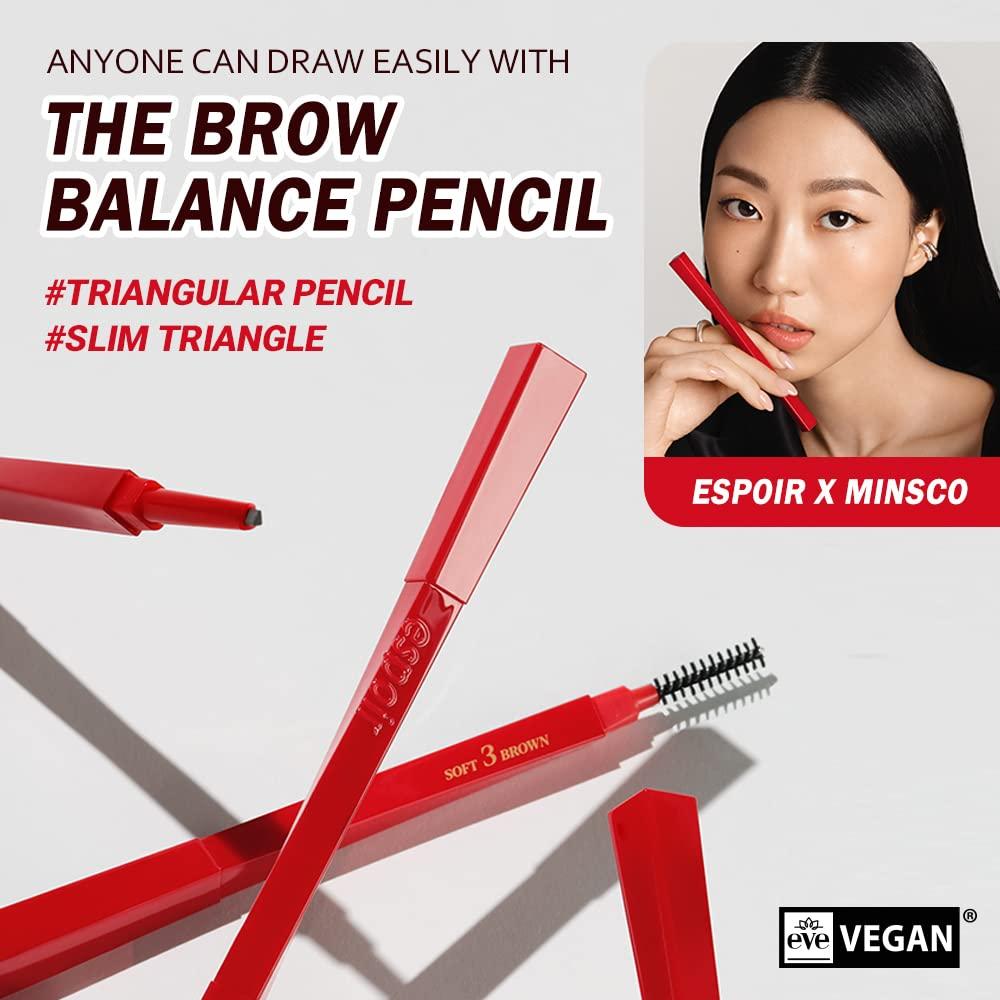 Espoir ESPOIR The Brow Balance Pencil #2 Cool Gray | Eye Brow Pencil that's Natural and Easy to Draw without Clumping | A Detailed and Rich Eyebrow Texture | Korean Makeup