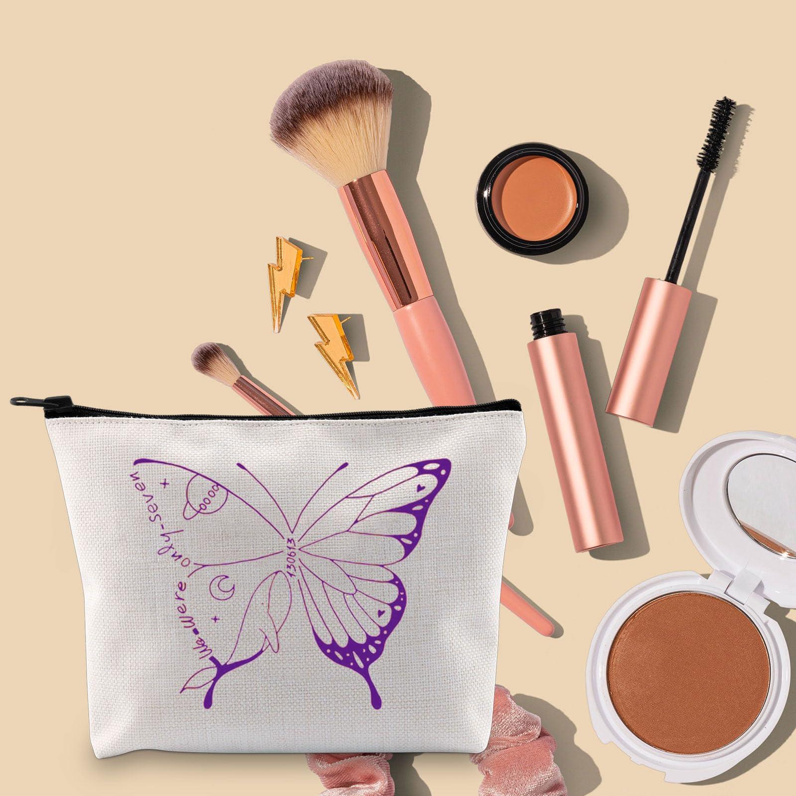 BLUPARK K-pop Team Cosmetic Bag We Were Only Seven Makeup Bag Korean Group Army Cosmetic Make Up Bag Fans Gift Funny Team Zipper Bag (CANVAS, Only Seven)