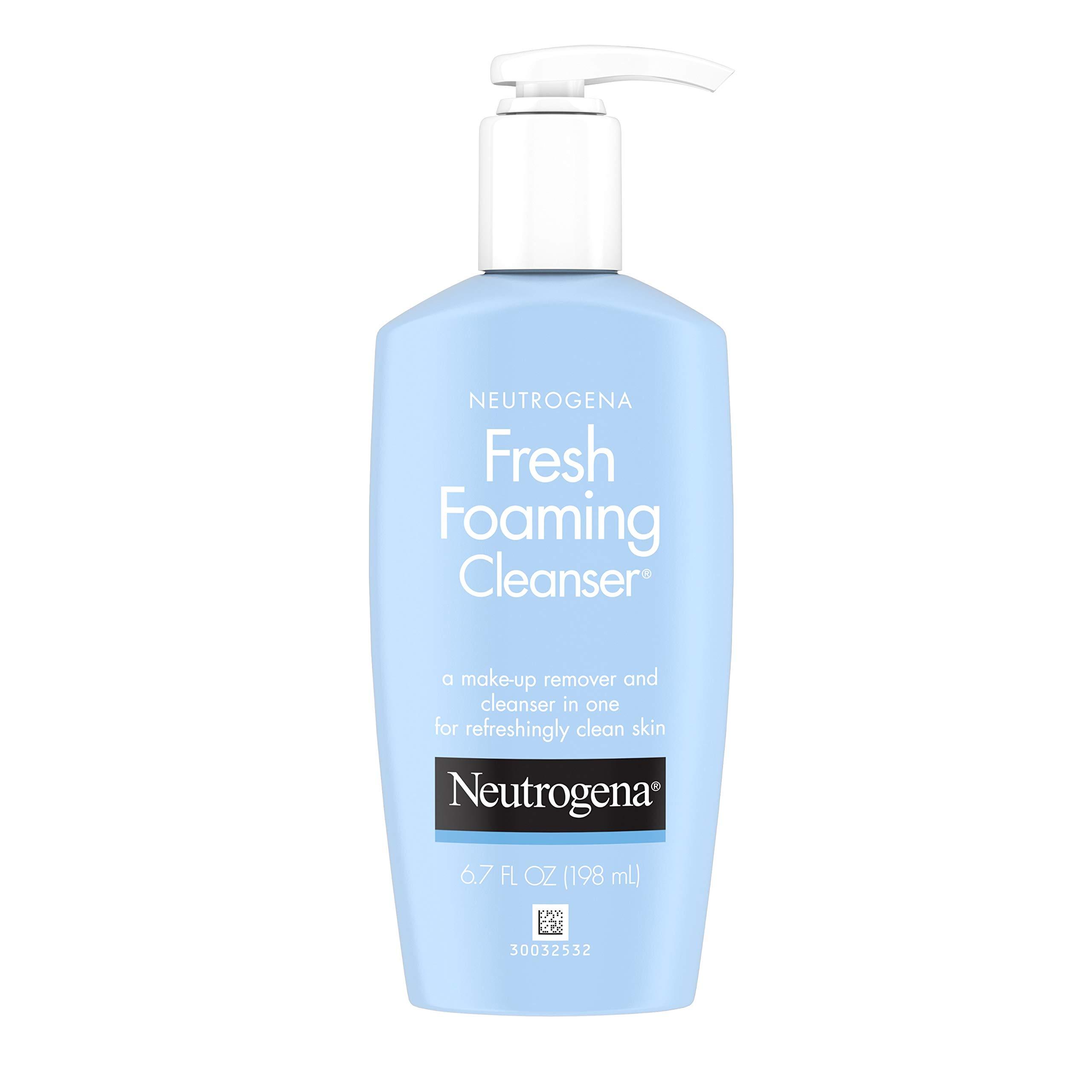 Neutrogena Neutrogena Fresh Foaming Gentle Daily Facial Cleanser & Makeup Remover, Soap Free, Removes Dirt, Oil & Waterproof Makeup, Non-Comedogenic & Hypoallergenic, 6.7 fl. oz