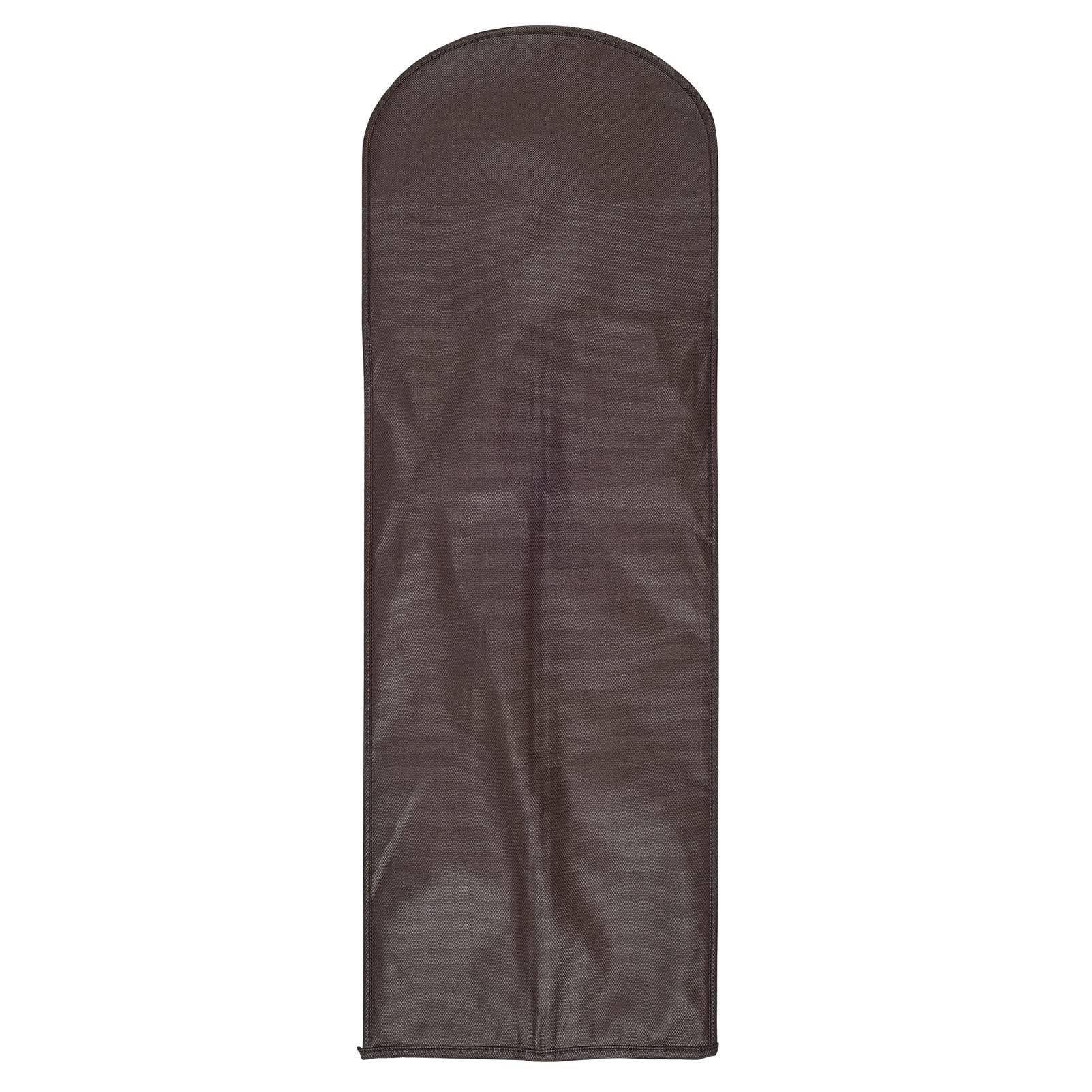 Sanmum 10 Packs 31.5in Extra Long Hair Extensions Storage Bag Folding Wig Bags Dust Proof Wigs Carrier Bags with Strong Zipper for Home Salon Organizer (Coffee)