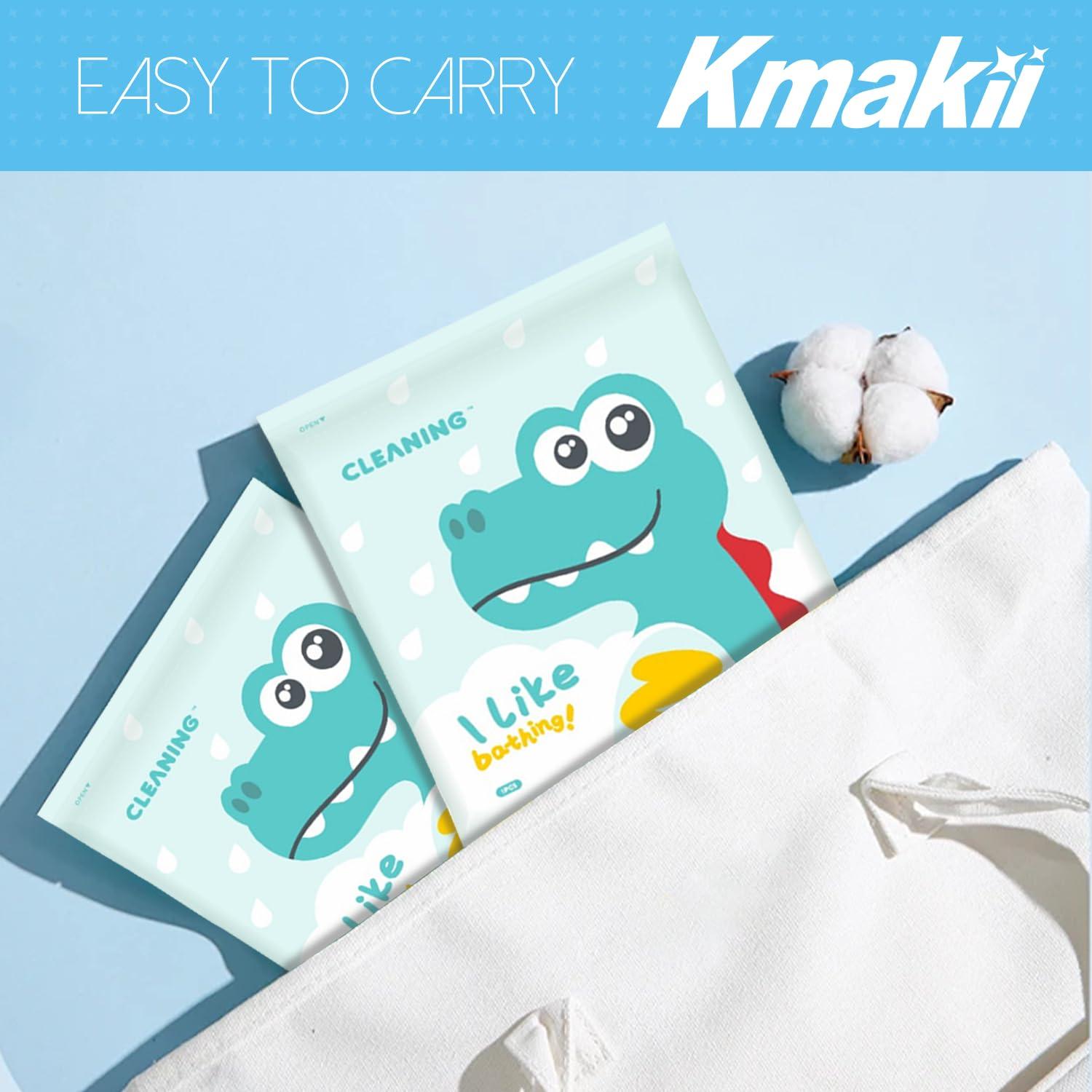 KMAKII KMAKII Disposable Bath Towels Camping Towel Gym Towel Soft Thick and Absorbent Shower Towels for Travel, Hotel, Spa, and Business Trip, White, Large Size 55 x 28 inch, Individually Packed, 12 Count