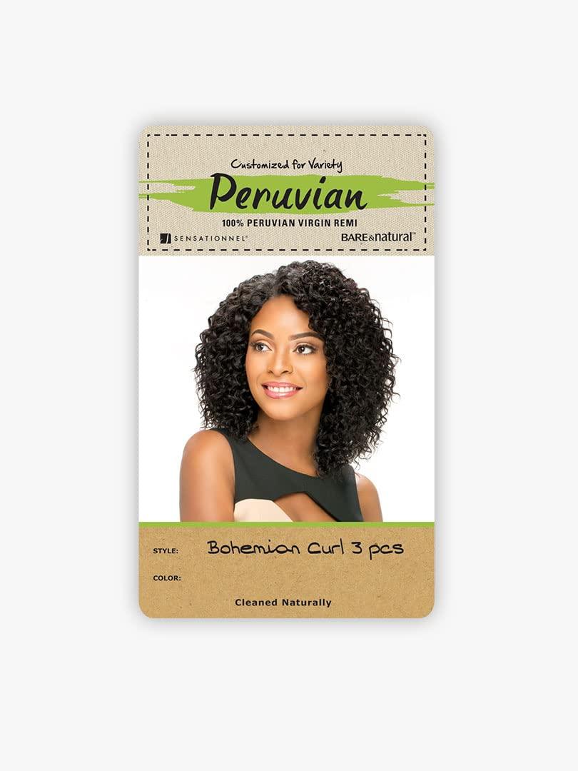 Sensationnel Sensationnel Bare & Natural 100% Peruvian Virgin Remi Weave BOHEMIAN CURL 10S 3PCS (TT30)