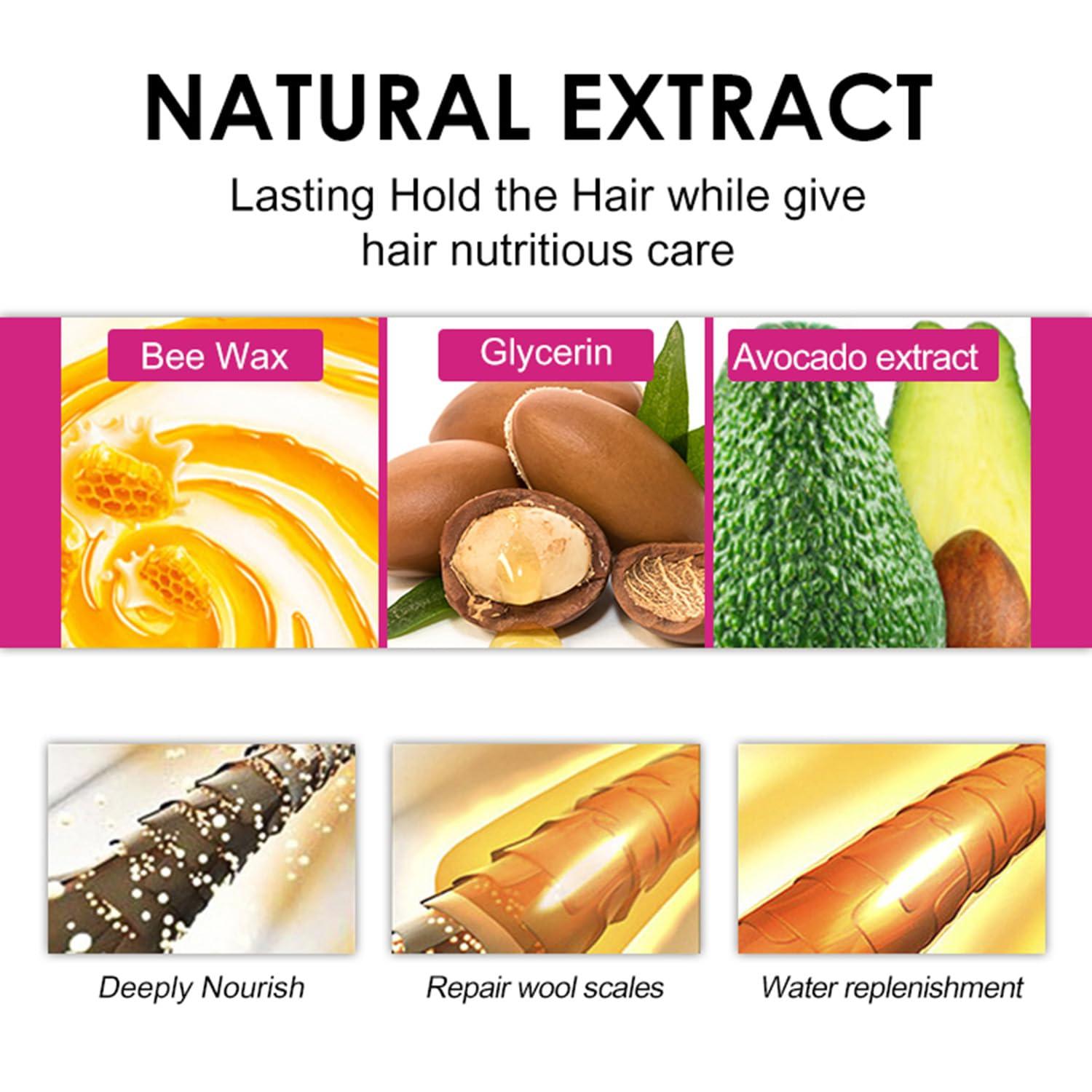 BestLand BestLand Hair Wax Stick, Styling Stick for Edge Control, Hair Finishing, and Frizz/Baby Hair Taming - Slick Back Stick for Kids Women and Men, Tamer for Flyaways, Hair Bun Maker and Accessories