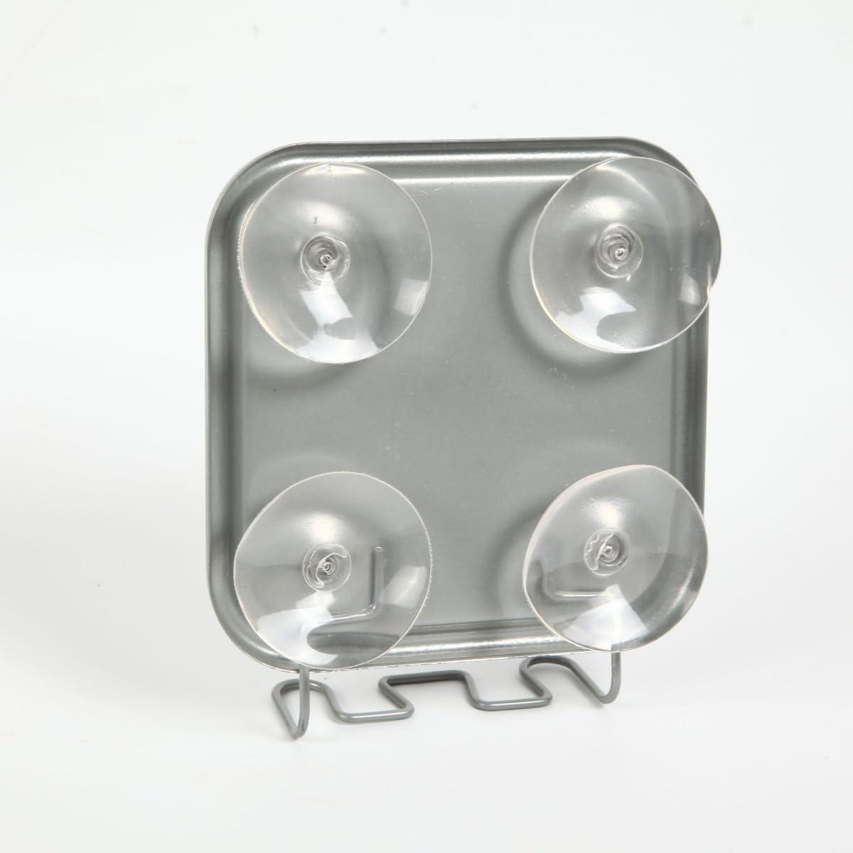 Samlee Fogless Shower Mirror with 4 Suctions - Anti-Fog Mirror for Shaving in Shower, Razor Holder Included, Ideal for Bathroom, Vanity, Bathtub