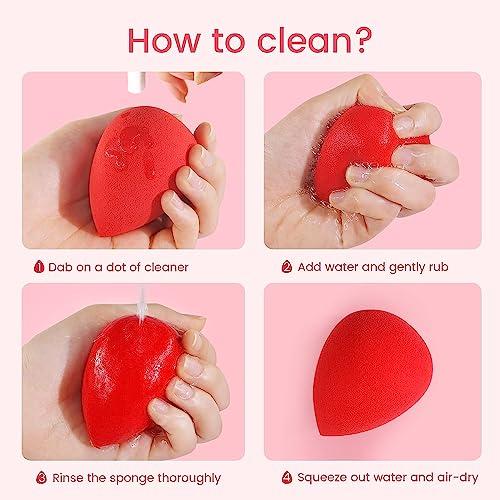 Generic 5 Pcs Makeup Sponges Set, Foundation Blending Paw Paw Sponge, Latex Free Beauty Sponges Flawless for Liquid, Cream, and Powder, Boun Boun Sponges, Multi-colored Makeup Sponges