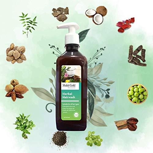 panihari panihari Jeevanras Axiom Mukti Gold Hair Herbal Wash 500 Ml (Pack of 2) with Dispenser