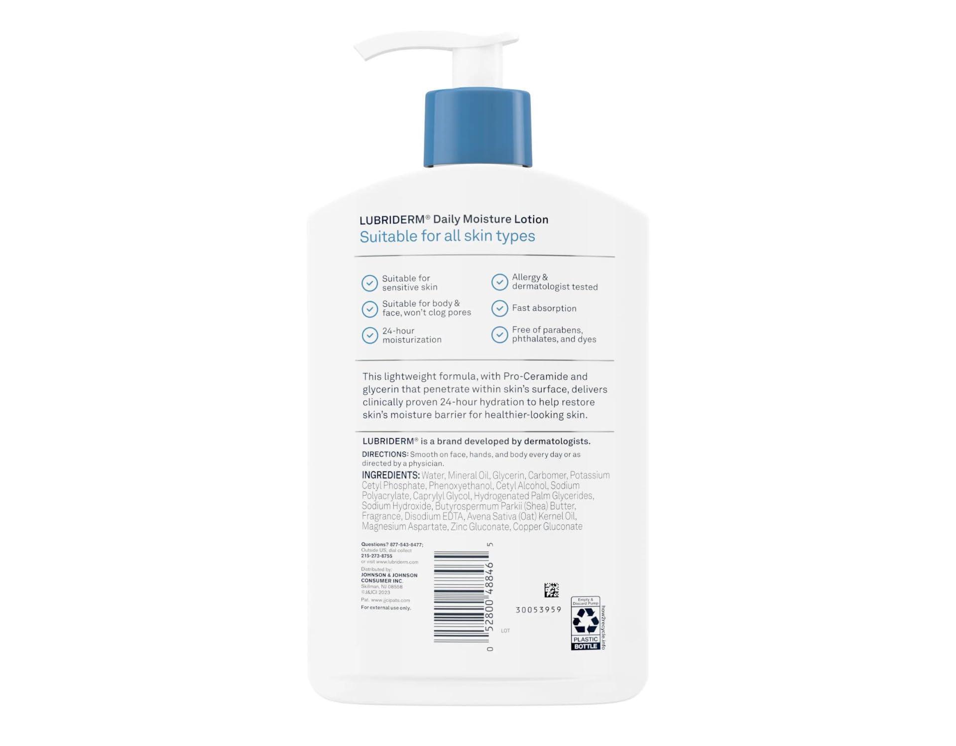 Lubriderm Lubriderm Daily Moisture Lotion, Lightly Scented 16 Fluid Ounces