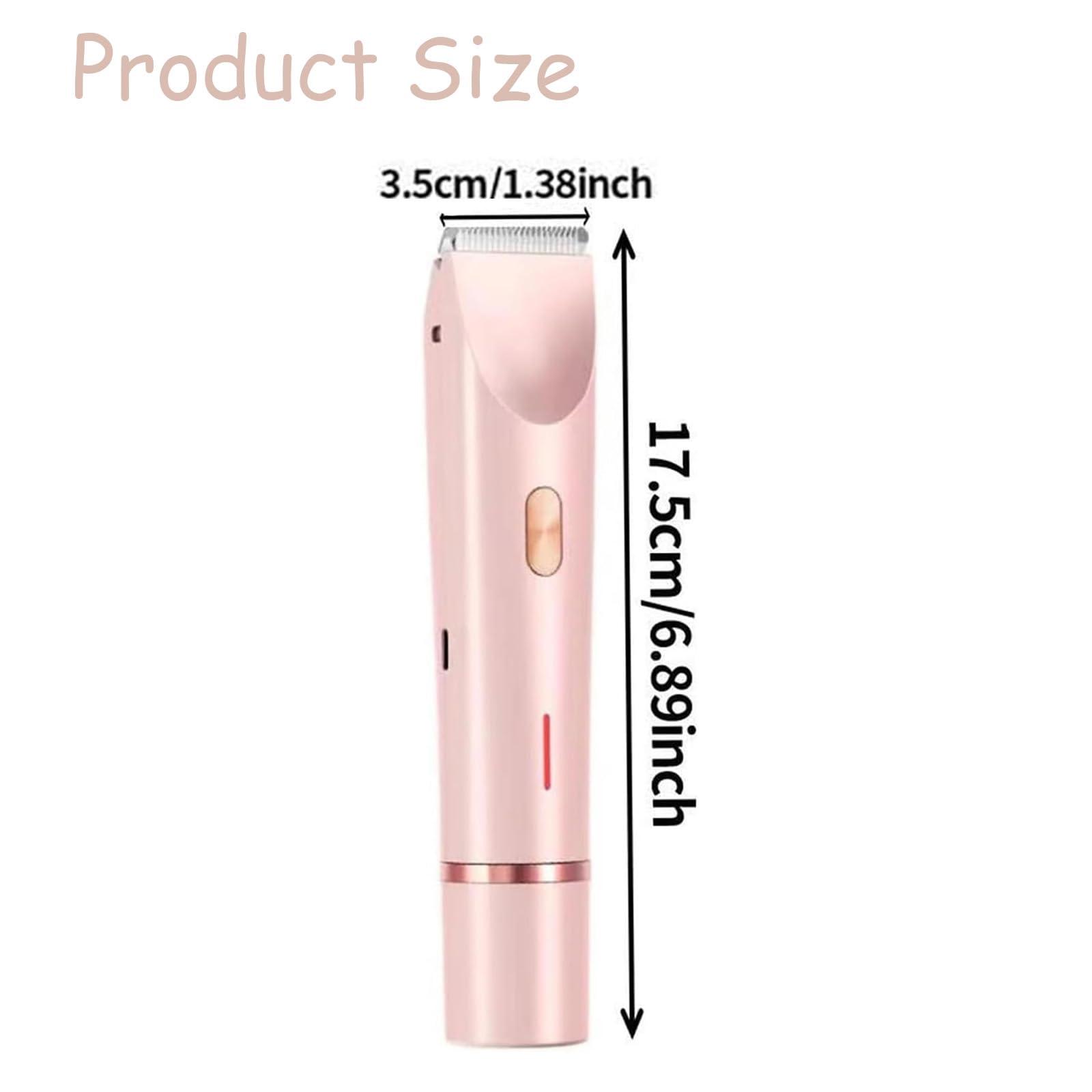 Yotfieot Dual Head Shaver Women, Dual Head Electric Shaver for Women,2 in 1 Women Electric Shaver Dual Head, Intimate Dual Head Shaver Women, Ipx7 Waterproof Rechargeable, for Armpit, Legs, Arms (2)