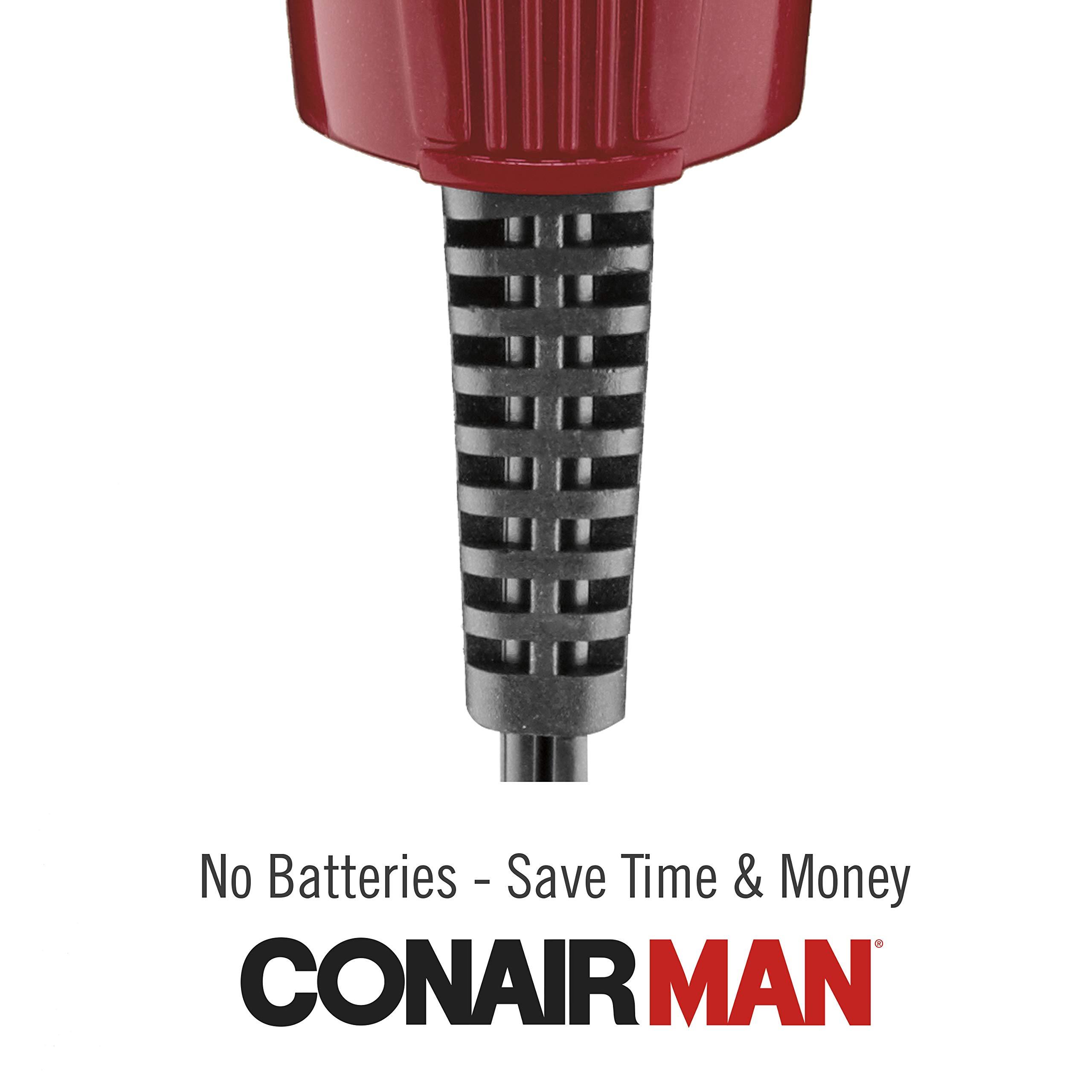 Conair ConairMAN Beard Trimmer for Men Includes Nose and Ear Hair Trimmer and 5-Position Comb Attachment, 4 piece Men\'s Grooming Kit, Corded