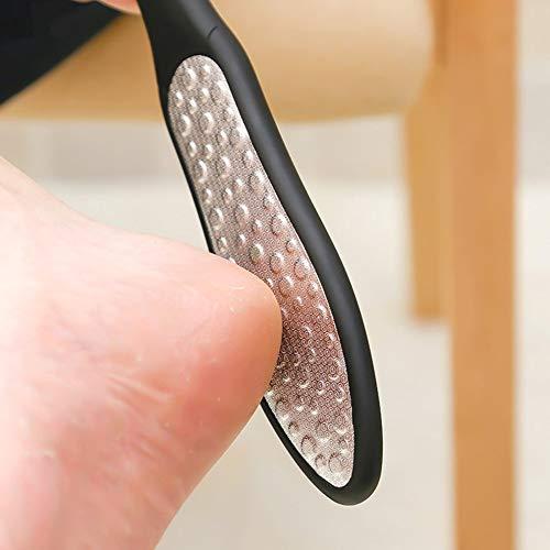 AnHua AnHua 1Pcs Double Sides Foot Rasp Heel File Hard Head Skin Callus Remover Stainless Steel instruments for Pedicure Feet Care Tool (Black)