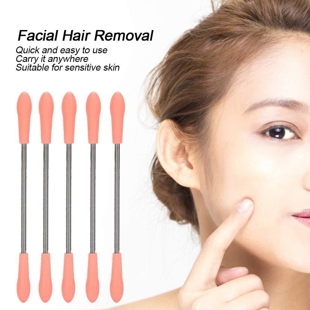Generic Generic Facial Hair Remover Spring, Threading Epilator 5pcs Kit with PP Stainless Steel Material for Facial Cheek Chin Hair Removal