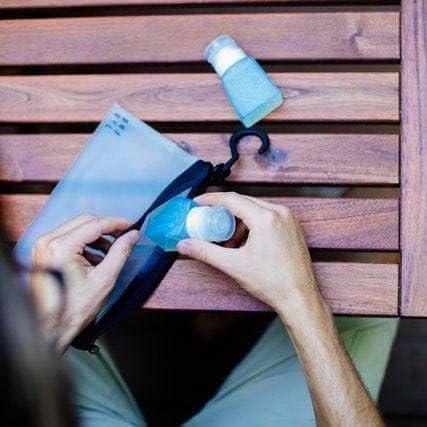 Gravel Gravel Travel Bottles 3oz (2-Pack)  Leakproof, BPA-Free, TSA Approved with Label System (Clear & Gray)