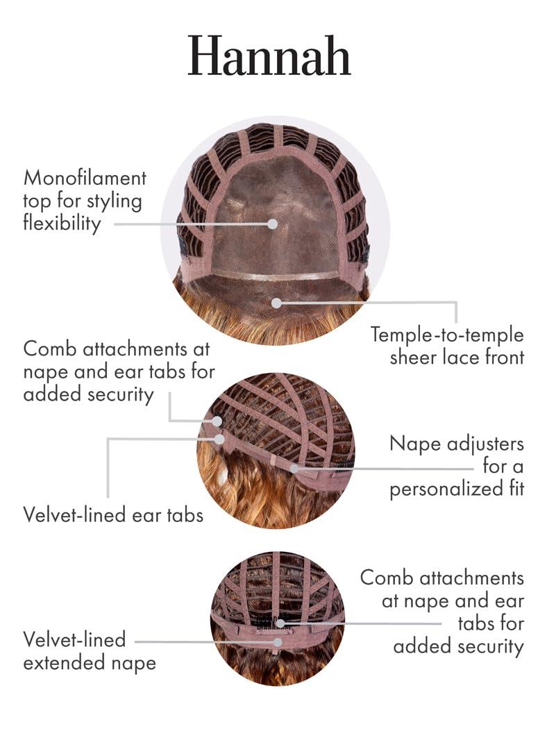 Kim Kimble Kim Kimble Hannah Shoulder-Length Wig With Bohemian Style Casual Curls by Hairuwear, Average Cap, MC2/4 Chocolate Truffle