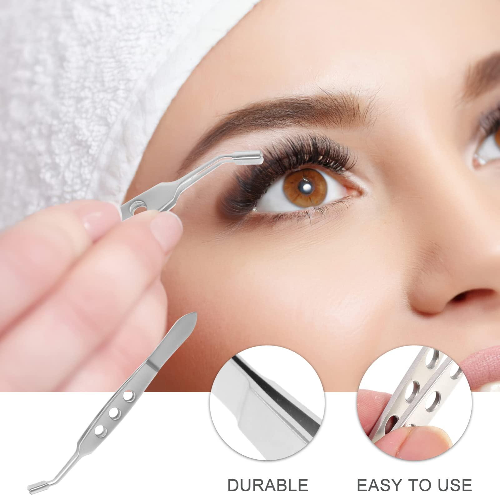 iplusmile iplusmile Stainless Steel Meibomian Gland Expressor Professional Eyelid Massage Tweezers Eyelid Tip for Dry Eyes, Rectangle Tip