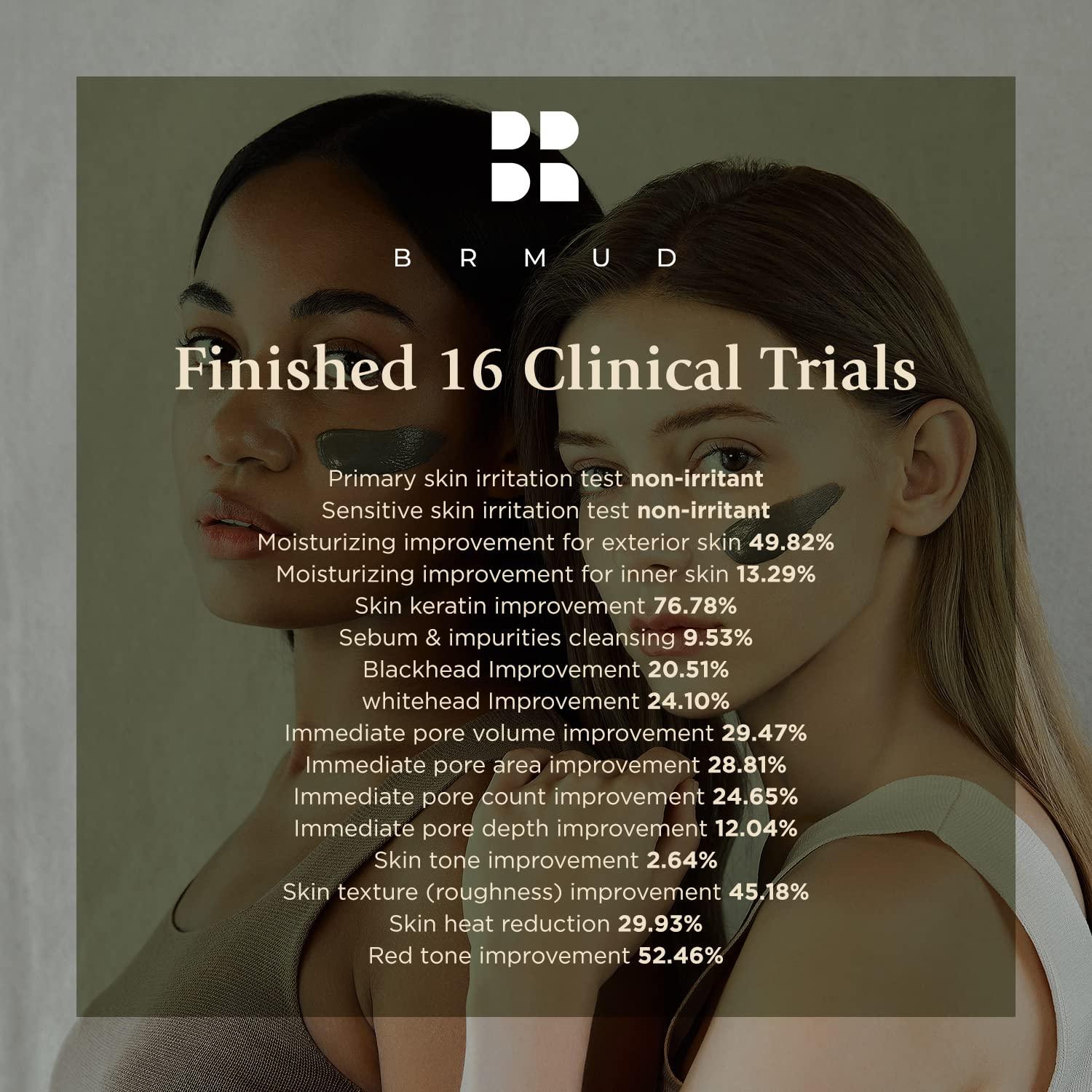 BRMUD BRMUD Boryeong Mud Clay Face Mask, Pore Reducer & Minimizer, Blackhead, Acne Control for Oily Skin, Redness Relief and Skin Tightening Mask for Women and Men - Recovery Mud Mask 110ml (3.72 fl.oz.)