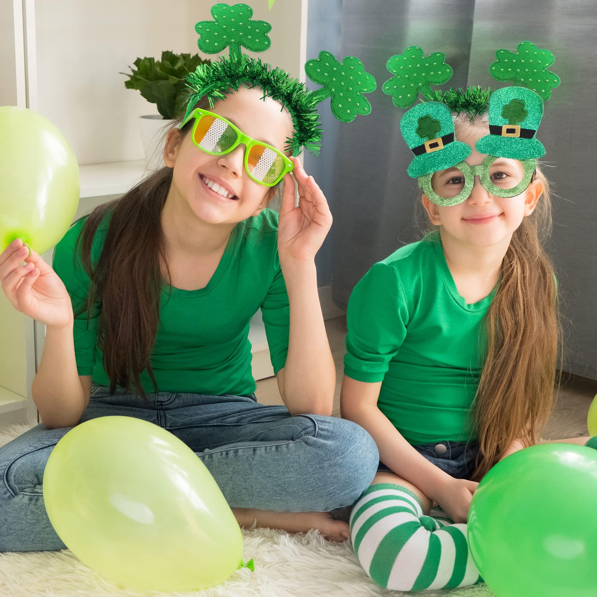 MDDRUIQI St Patrick's Day Tattoos with Headband