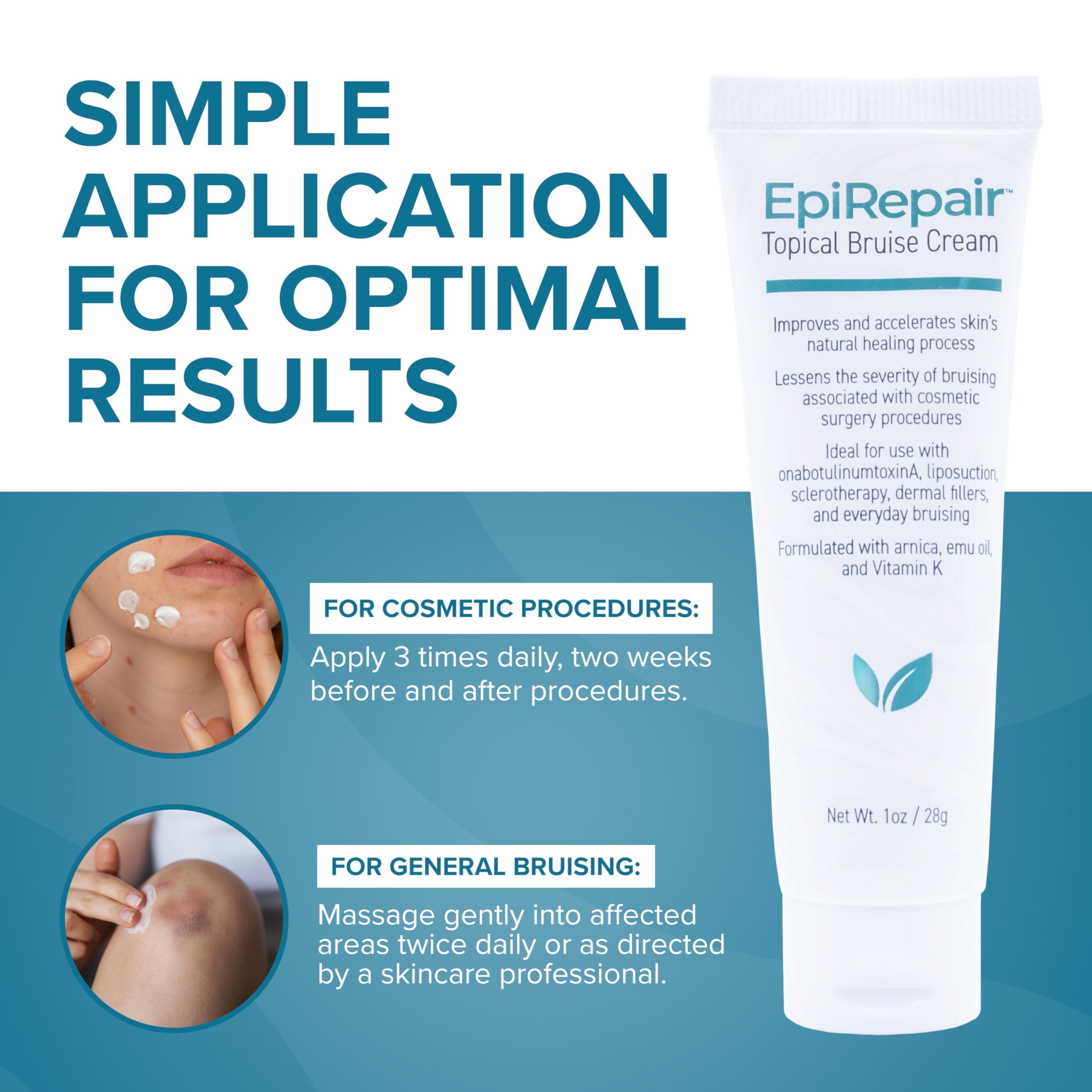 BIODERMIS EpiRepair Premium Bruise Cream - Formulated with Clinically Proven Arnica Oil & Vitamin K to Help Lessen & Remove Bruises in Cosmetic Surgery Procedures - Enhanced with Emu Oil, Vitamin E & Green Tea