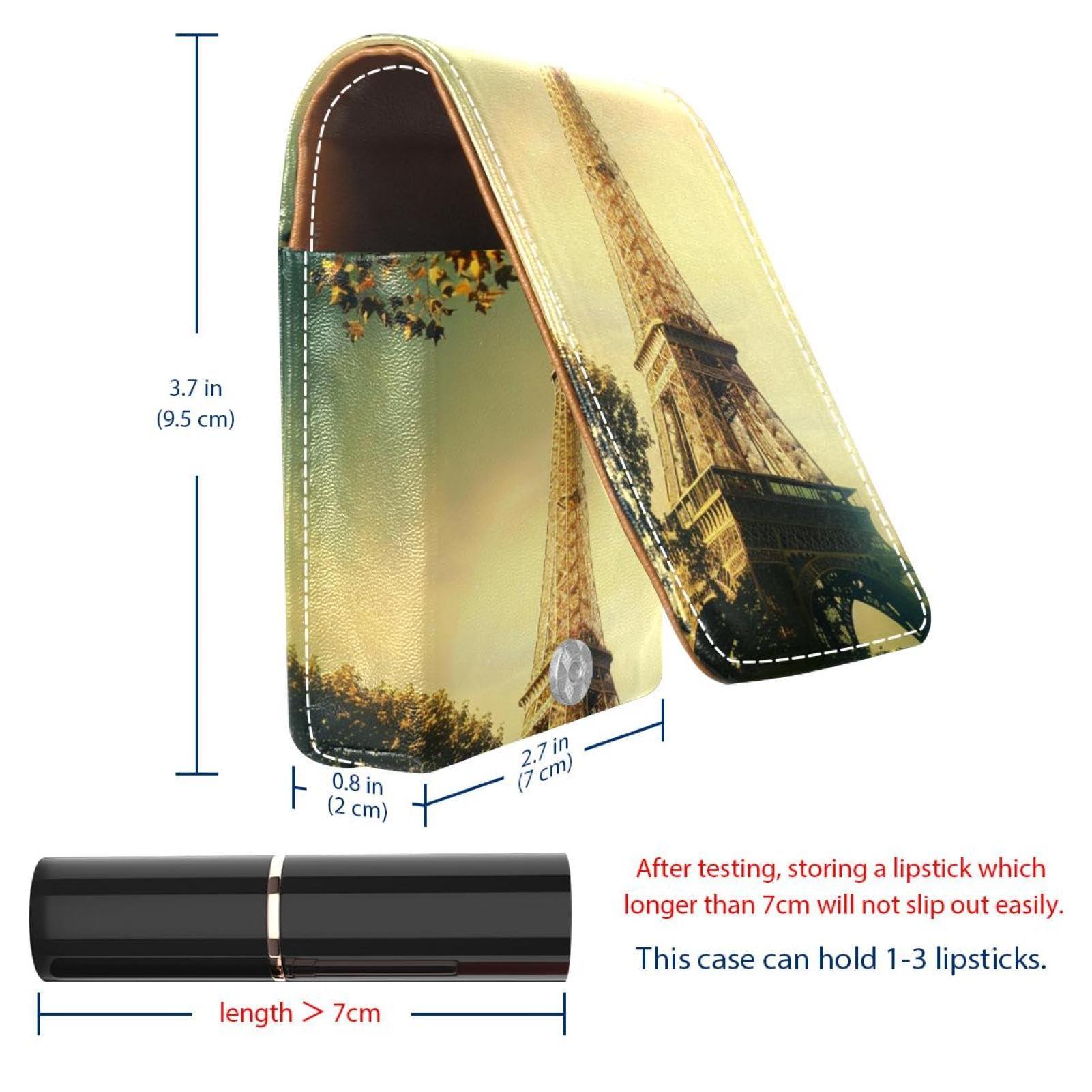 YTYVAGT YTYVAGT Lipstick Case,Portable Makeup Bag Cosmetic Pouch,Lipstick Holder Makeup Organizer,Eiffel Tower in Paris