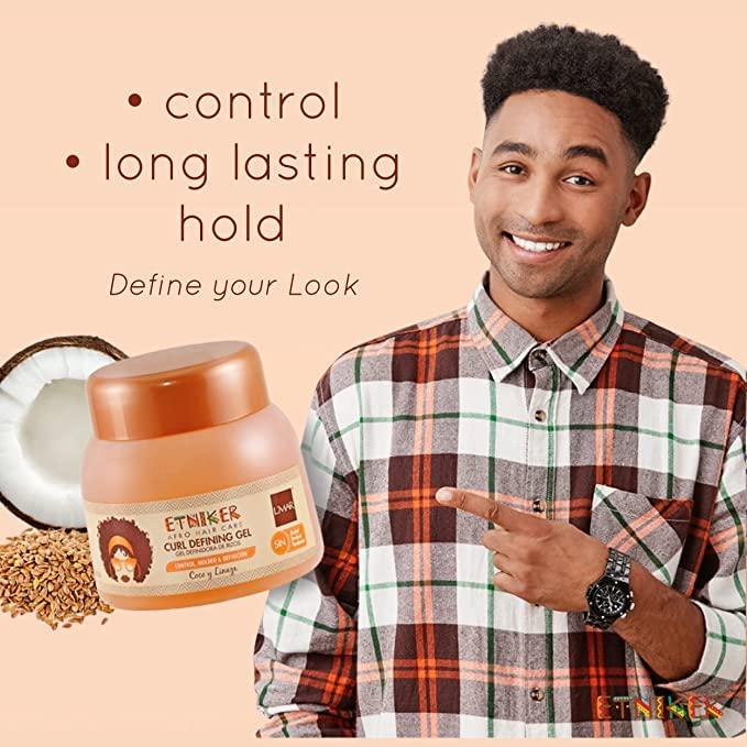 Etniker Etniker Curl Defining Gel Coconut and Flax L\'mar | Lmar Gel Definidora de Rizos de Coco y Linaza 33.8oz - 1000ml (Litro)