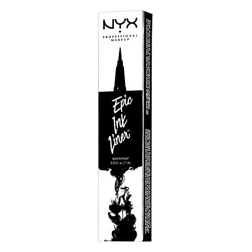 NYX PROFESSIONAL MAKEUP NYX PROFESSIONAL MAKEUP Epic Ink Liner, Waterproof Liquid Eyeliner - Black (Pack Of 2), Vegan Formula