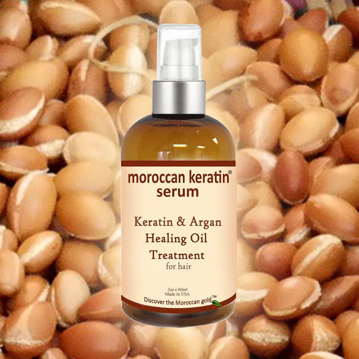 MOROCCAN KERATIN MOROCCAN KERATIN Argan Healing Oil Treatment Adds Shine & Conditions Hair Repairs Rejuvenates Nourishes