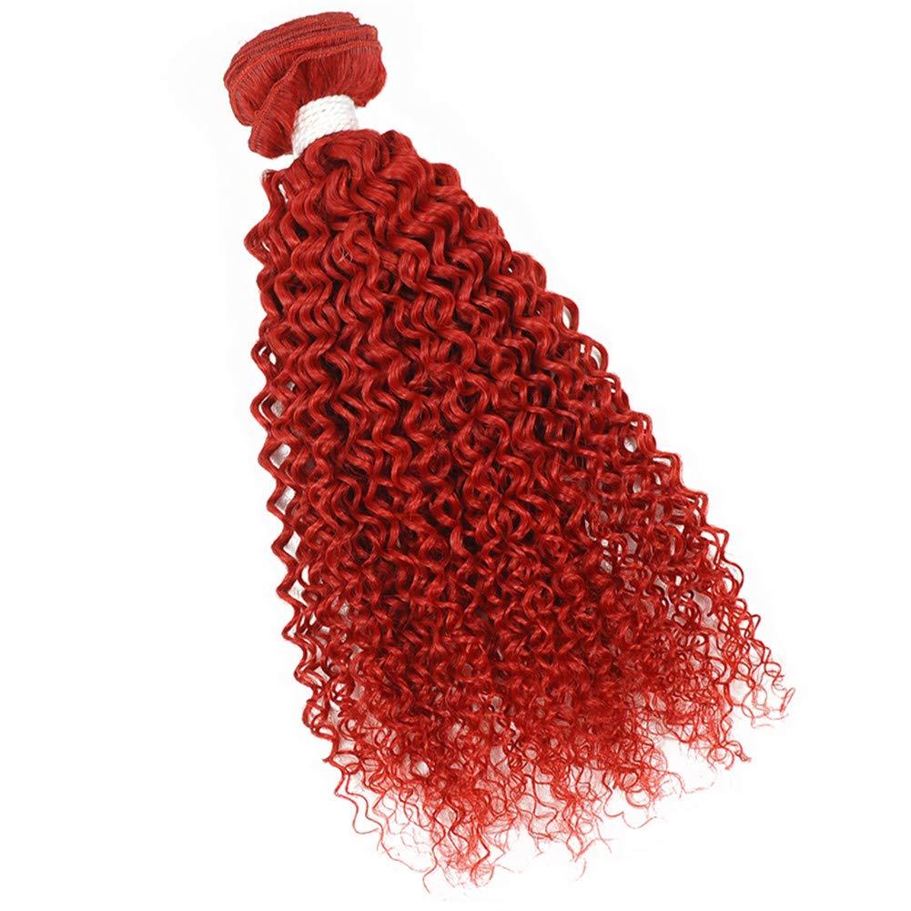 Tony beauty hair Tony Beauty Hair Red Kinky Curly Human Hair Bundles Birght Red Brazilian Virgin Hair Weaves Kinky Curly Red Color Human Hair Weft Extensions Pure Red 3 Bundles Lot Mixed Length (22 24 26)