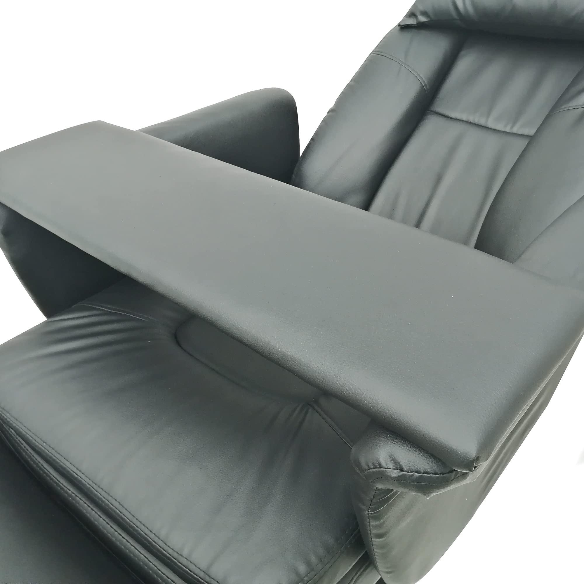 INTSUPERMAI INTSUPERMAI Beauty Salon Chair Deck Chair Massage Table Bed Folding Chair No Locking Function with Air Pressure Adjustable Max Load 440lb for SPA Salon Tattoo Equipment Home Office Chair (Black)