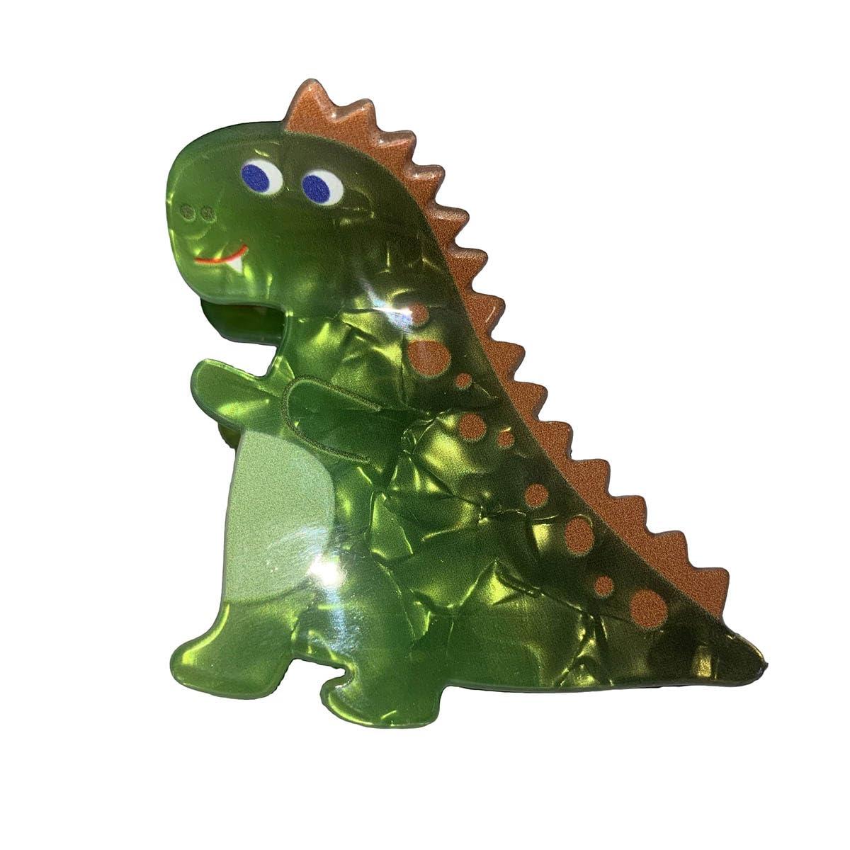 QGMZTNL Dinosaur Hair Clip - Perfect for any hair type and style - Green fun dinosaur design for everyday use and gift giving (Stegosaurus Hair Clip)