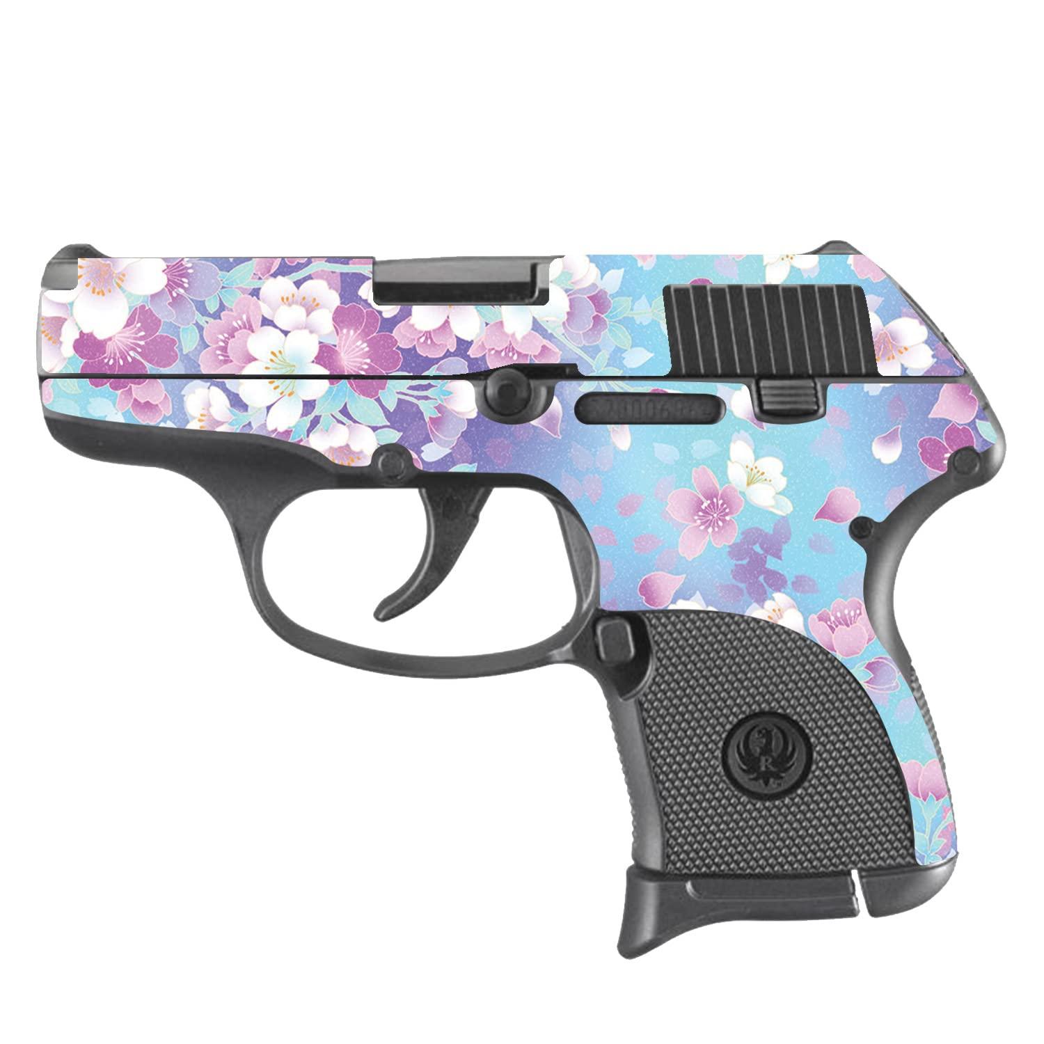 MIGHTY SKINS MightySkins Glossy Glitter Skin Compatible with Ruger LCP 380 - in Bloom | Protective, Durable High-Gloss Glitter Finish | Easy to Apply, Remove, and Change Styles | Made in The USA