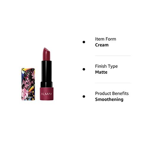 Almay Almay Lipstick with Vitamin E Oil & Shea Butter, Matte Finish, Hypoallergenic, Get Crazy, 0.14 Oz