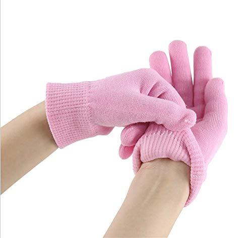 AnHua AnHua 1 Pair Gel SPA Moisturizing Gloves Soft Cotton Moisturizing Whitening Exfoliating Foot Mask Smooth Skin Care Dry Treatment (Pink)