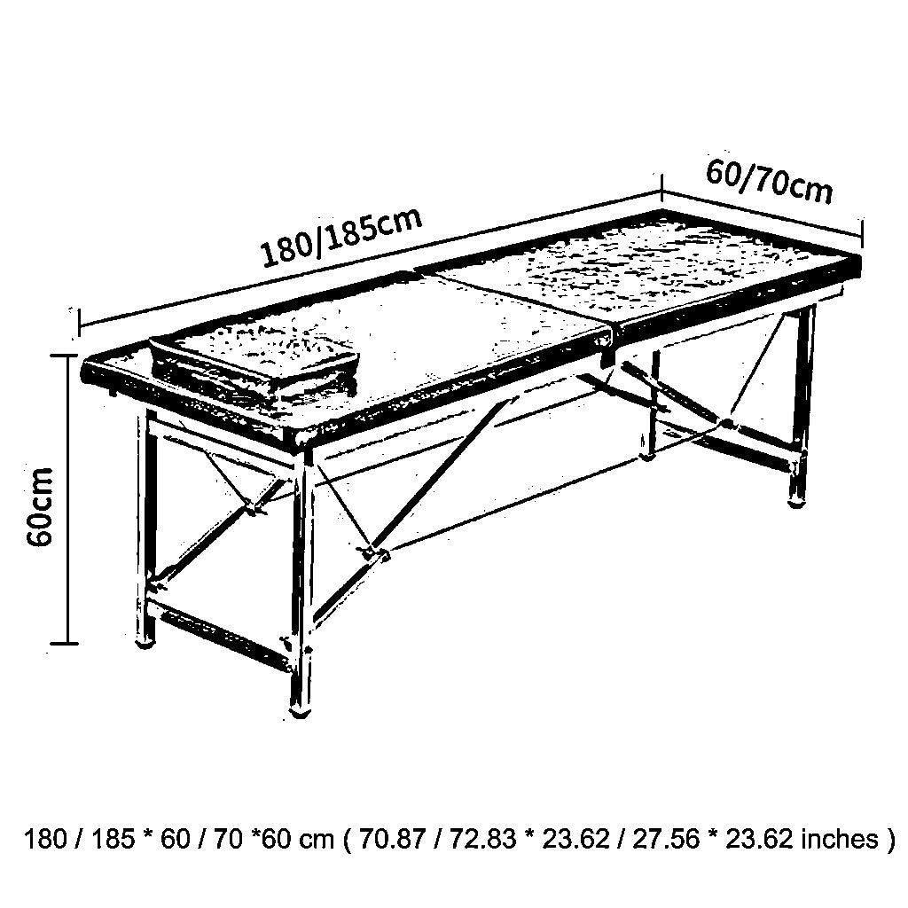 NinthAvenue Basics Professional Salon & Spa Tables Massage Tables Folding Massage Table Tattoo Couch Beauty Salon Therapy Couch Bed w/Aluminum Frame, 180 * 60cm
