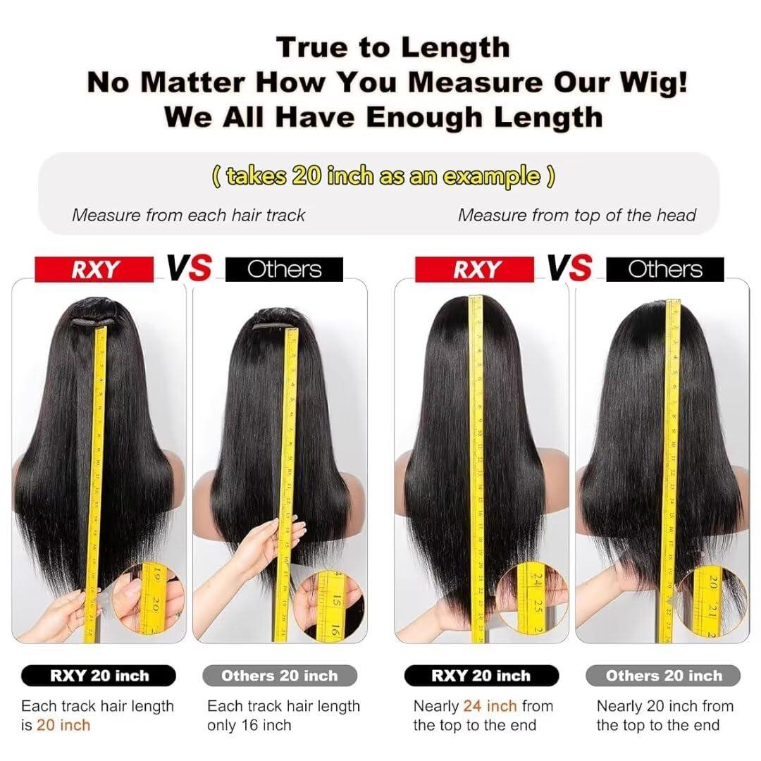 RXY RXY 200 Density 30 Inch 13x6 HD Lace Front Wigs Human Hair,Straight Full Lace Frontal Human Hair Wigs Pre Plucked For Black Women,Brazilian Virgin Human Hair Wig Can Be dyed & bleached