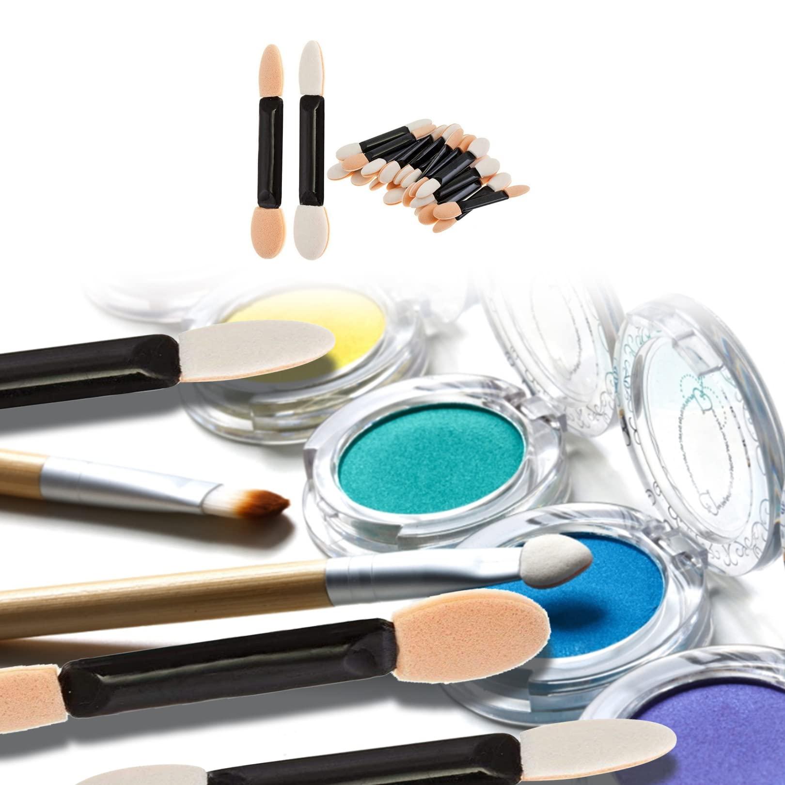 jeufun 30pcs Sponge Eyeshadow Applicator,Disposable Eyeshadow Brush Eyeshadow Sponge Brush Eye Makeup Applicator,Dual Sided Oval Sponge Applicator for Eyeliner Eye Makeup Arts Crafts Diy Nail Art Beauty Tool