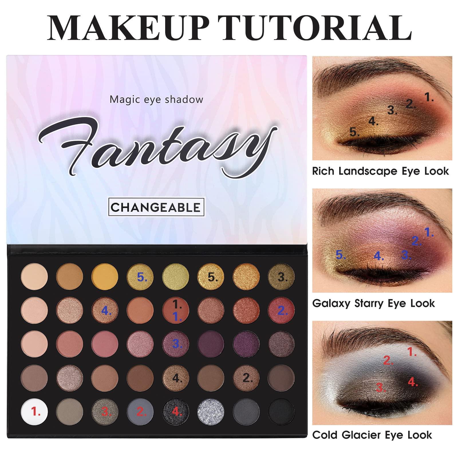 Prism Makeup Prism Makeup 40 Colors Neutral and Smokey Palette with 18 Colors Rosy Nudes Light Smokey Eyeshadow Set