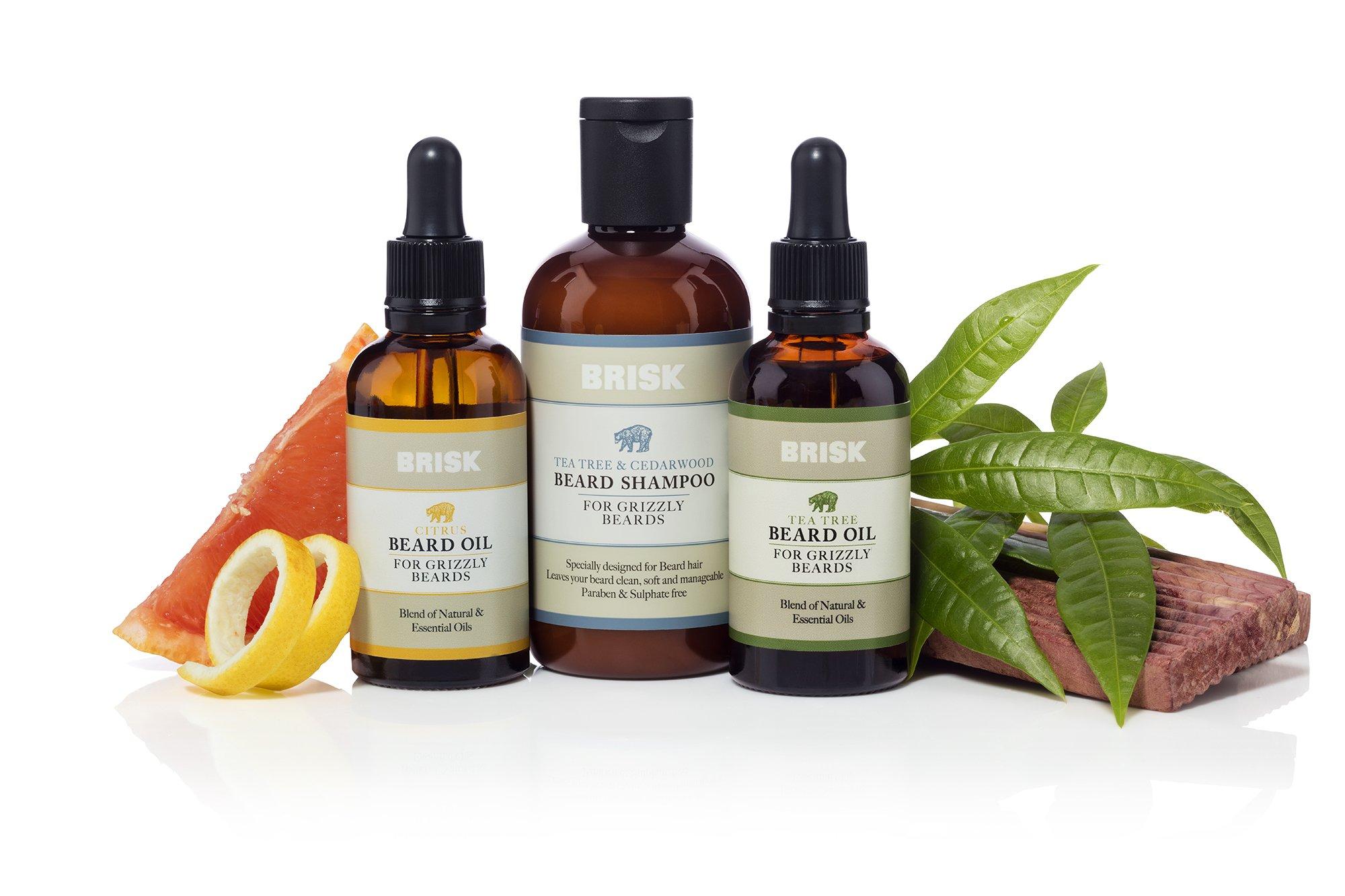 BRISK BRISK Beard Grooming Oil Liquid, Citrus for Beard Hair, 1.7 Oz