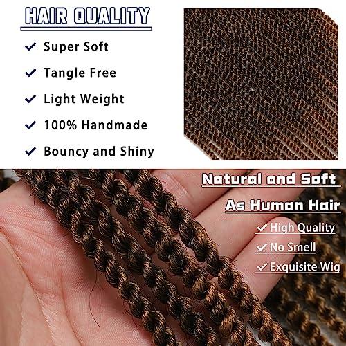 DDvation Crochet Braids Senegalese Twist Crochet Hair 7 Packs Pre Looped Micro Senegalese Twist Braiding Hair Ombre Crochet Braids for Women (24inch, T30)